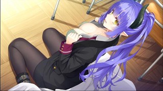 10 Angel Noisy Re-Boot Live Video A Busty Beauty In A Black Stocking Suit With Blue-Purple Hair Exposing Her Breasts Is