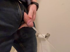 Pissing at a friends house after dinner