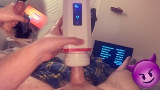 Ejaculação pulsante fodendo máquina de foder Toy de @sexo_eadda!!!!