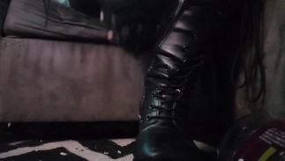 I take off my goth boots