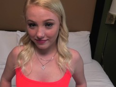 This 19 yr old is 5'2 and 95lbs starring in her first POV video - Screenshot 16 of 16 - Exxxteens