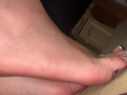 Preview 2 of French Tip Footjob From 20 y.o Latina From Dating App! (full video with face on onlyfans @came4toes)