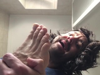 Filling my Nostrils with my Foot Sink self Foot Sniff