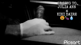 EDGING NAAR JULIA ANN x KIKI D'AIRE IN DE AUTO (volledige video op OF)