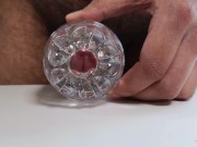 Preview 1 of Loud Moaning Guy Fucking Fleshlight to massive cumshot
