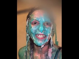 Bossy Lady Gets Discipline with Pies and Slime and Then GetsRailed by_Dildo