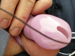 Beach walk in chastity with foot cum - Screenshot 9 of 16 - Chastity Cage