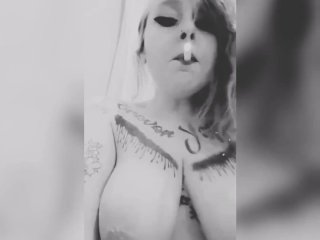 smoking cigarette, fetish, smoking fetish, solo female