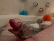 Preview 1 of Bathtub beat off daddy talks to his good girls