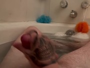 Preview 4 of Bathtub beat off daddy talks to his good girls