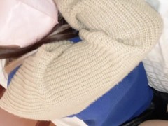 【完全主観】素人女子大生と居酒屋デート♡ラブホで生ハメ中出しセックス　フェラ　日本人　カップル　主観　おっぱい　巨乳　スタイル抜群　美女　ハメ撮り　個人撮影　手コキ　　無修正　まろちゃんねる - Screenshot 8 of 16 - Amateur Couple
