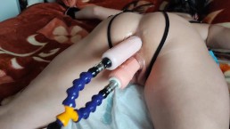 Sexmachine+бондаж=Двойное проникновение