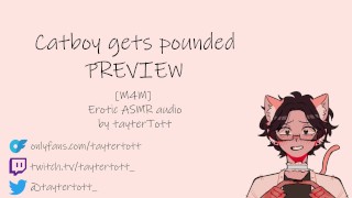 M4M Yaoi Hentai Erotic ASMR Audio PREVIEW Catboy Gets POUNDED