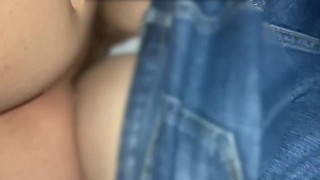 Amateur Personal Shooting POV With Chubby Wife Thick Semen Bukkake On Jeans POV Clothed T-Back And Insertion Ejaculation