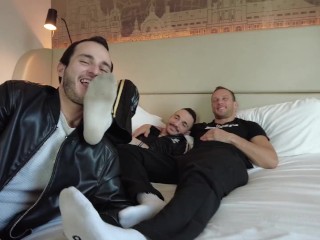 SHAVING a BITCHES HAIR AND FIST HIS ASS HOLE MASTER GARCON, DARK HERMES AND BRETT TYLER