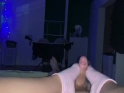 Preview 2 of Cum drips out my sock after sexy sockjob 😈