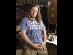 Clever, strong, awesome and brave guy solo jerk off and cumshot