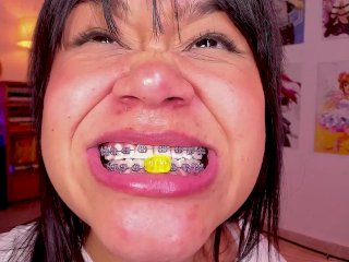 Lila Jordan Swallows a Yellow Gummy Bear,Giantess Vore_Fetish