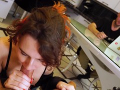 Real Cuckold Wife guy gave his Girlfriend for a debt for a Deep Blowjob - Marty Dope