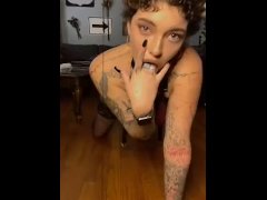 Choking my fingers but I wish they were yours