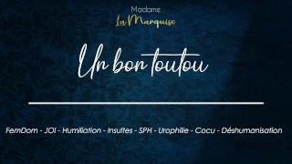 Bon Toutou Französisch Audio-Porno Domina JOI