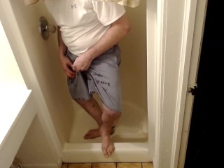 Pissing the new under Armour Shorts I am now Owned in