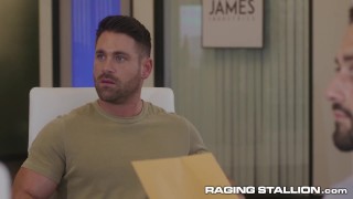 Sexy Beau Butler Spitroasted By Fine Assed Hunks - Romeo Davis, Chris Damned - RagingStallion