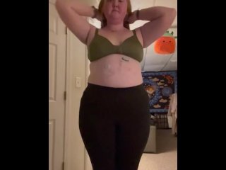 vertical video, blonde, fat ass, solo female