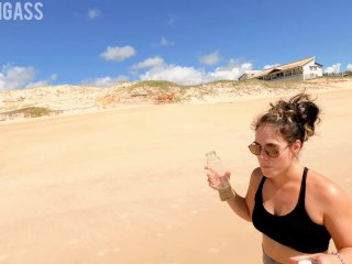 Drinking Pee on a Public Beach in Brazil, Rio Grande Do Norte, 3_Liters of_Pee!!! 4k