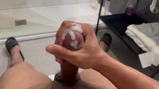 Masturbating Until I Cum In The Hotel Bathroom