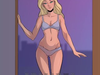 blonde, parody, cartoon, porn game
