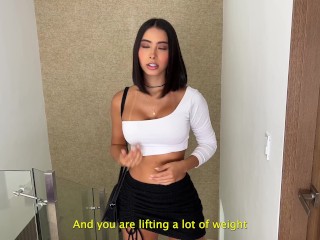 22 year old Colombian model has oily sex with her masseur