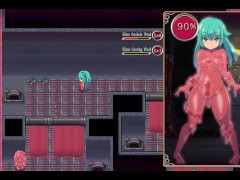 Futanari Dungeon Quest [ Hentai Game ] Ep.3 latex slime suit is pumping her tiny futa cock