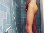Preview 6 of I find my friend in the shower masturbating and he is ashamed but then he cums