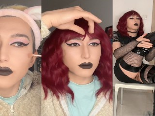 Boy 2 Sexy Sissy Feminization with Full make up and Dressing up