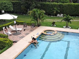 The party ends with a fuck in the pool. Part 1.