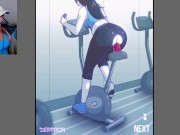 Preview 1 of Girl cum on exercise bike
