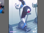 Preview 3 of Girl cum on exercise bike