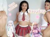 JOI- probándome COSPLAY de chica escolar y enfermera! Vlog Review/culona/brunette 🍑 Kawaii Girl POV