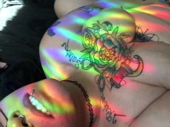 bbw squirts in rainbow light