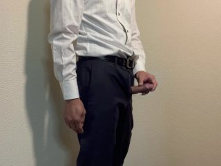 スーツを着たままローションオナニー　masturbation in a suit　穿西装自慰 Chuān xīzhuāng zìwèi Tàozhuāng Xǐ jì