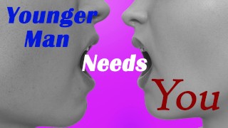 Um homem mais jovem precisa de você: áudio romântico com muitas Kisses e gemendo