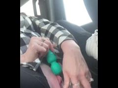 Desperate To Cum Milf Masturbates & Has Orgasm In Car