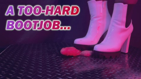 Un bootjob demasiado duro en botas blancas de tanque de tobillo con TamyStarly