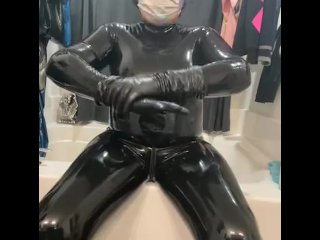 latex, female orgasm, girl masturbating, leather