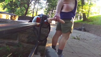 Using a dildo in public