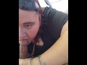 Preview 5 of Fat girl with rings sucks my dick in a tent