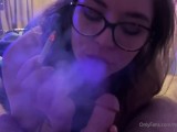 Maddie gives a smoking blowjob