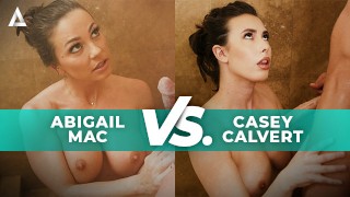 Nuru Massage Masáž BATTLE Abigail Mac VS Casey Calvert