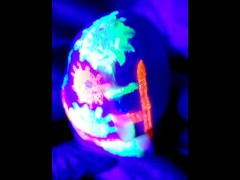Big Steampunk Black Light Painting Cumshot